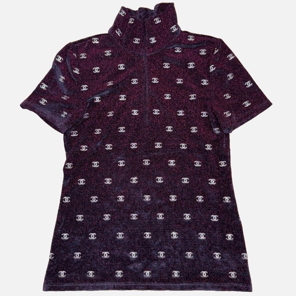 CHANEL | Tops | Chanel 2n Navy Blue Fuchsia Pink Silver